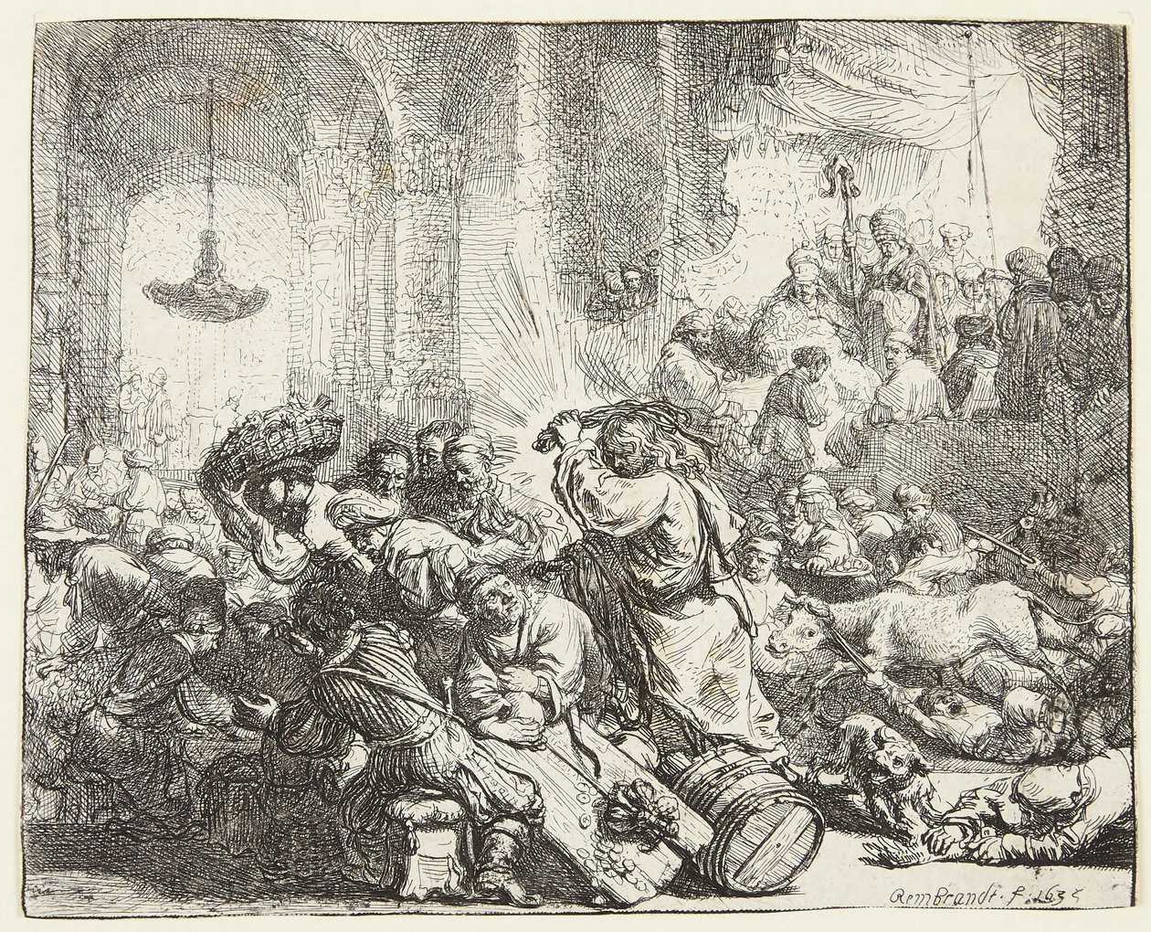 Christ Driving Away the Money-Changers by Rembrandt van Rijn