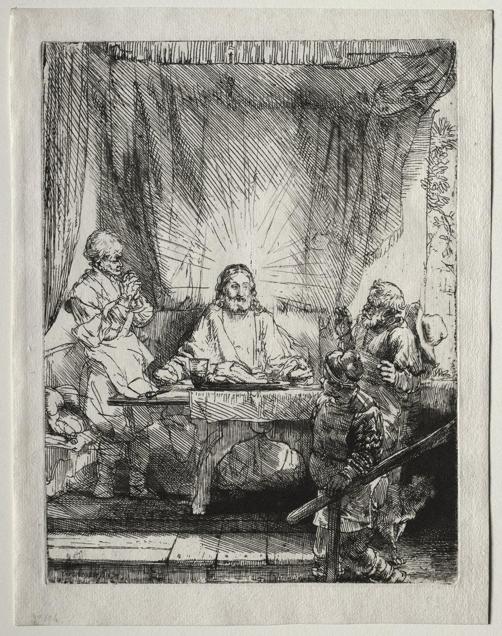 Christ at Emmaus: The Larger Plate by Rembrandt van Rijn