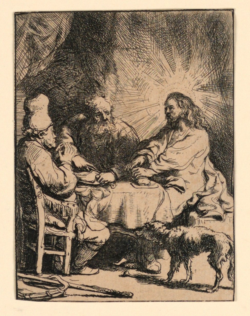 Christ at Emmaus: The Smaller Plate by Rembrandt van Rijn