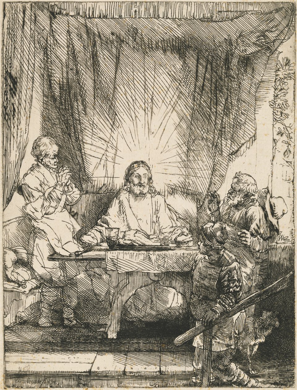 Christ at Emmaus: the Larger Plate by Rembrandt van Rijn