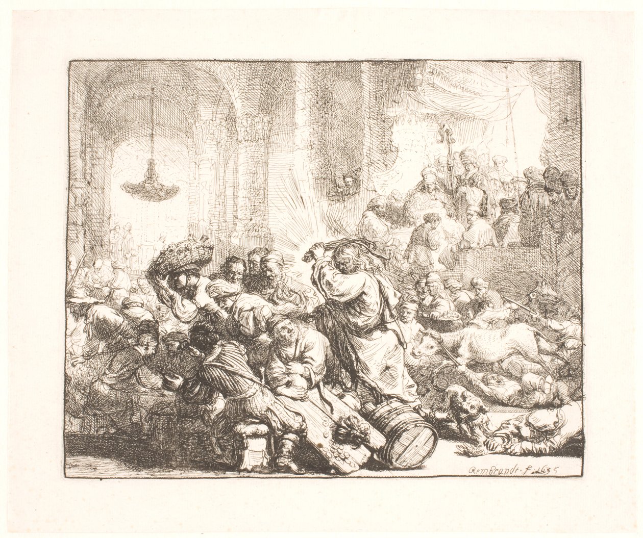 Christ Driving the Money-Changers from the Temple by Rembrandt van Rijn