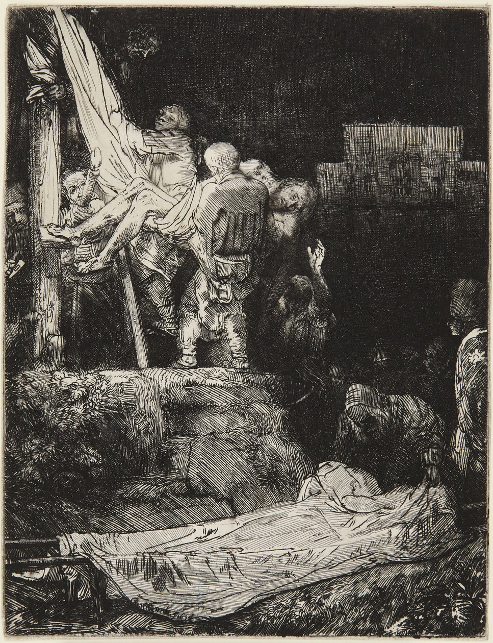 Descent from the Cross by Torchlight by Rembrandt van Rijn