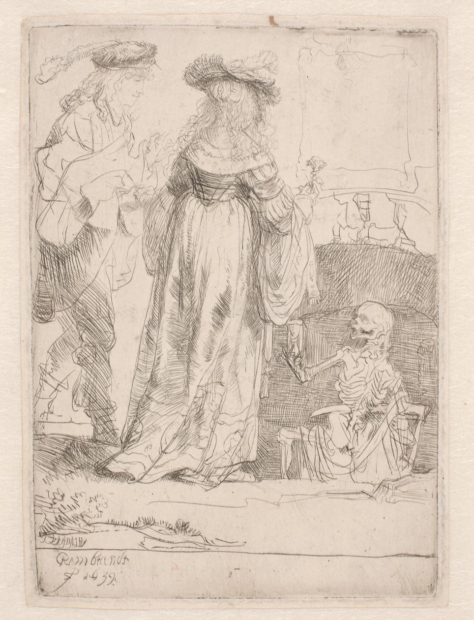 The Young Couple and Death by Rembrandt van Rijn