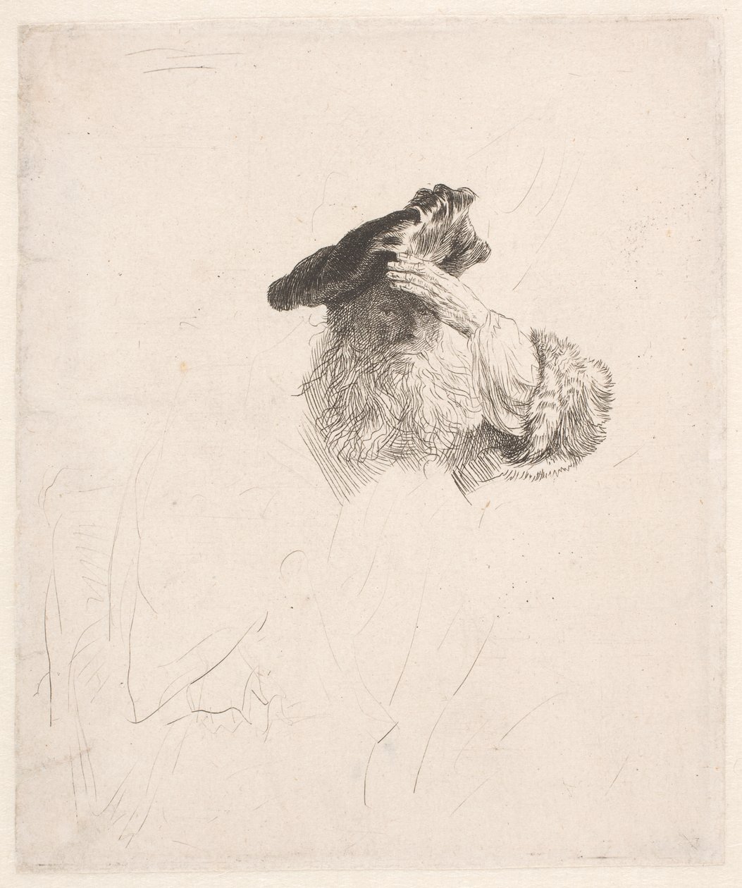 Old Man Shading His Eyes with His Hand by Rembrandt van Rijn