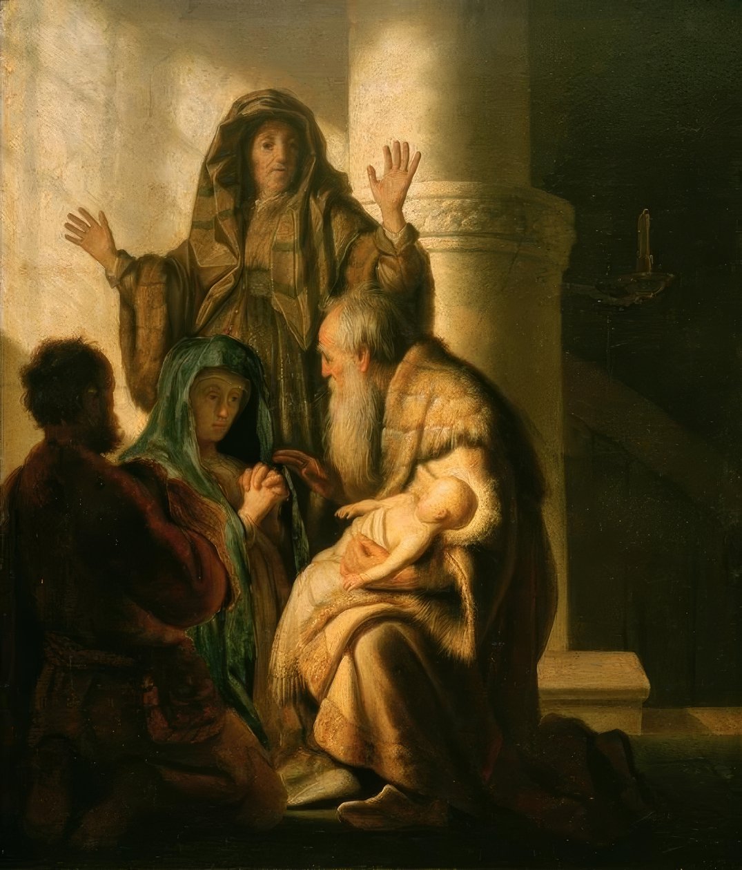 Hannah and Simeon in the Temple by Rembrandt van Rijn