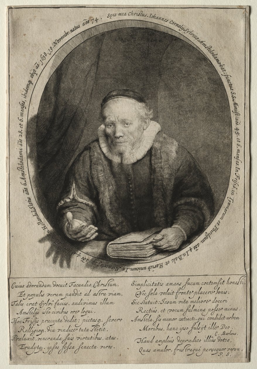 Jan Cornelis Sylvius, Preacher, 1646 by Rembrandt van Rijn