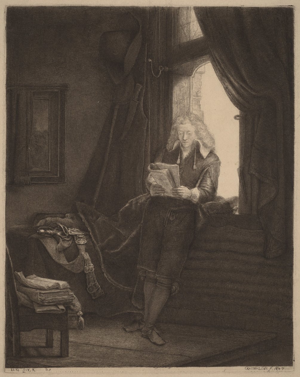 Jan Six by Rembrandt van Rijn