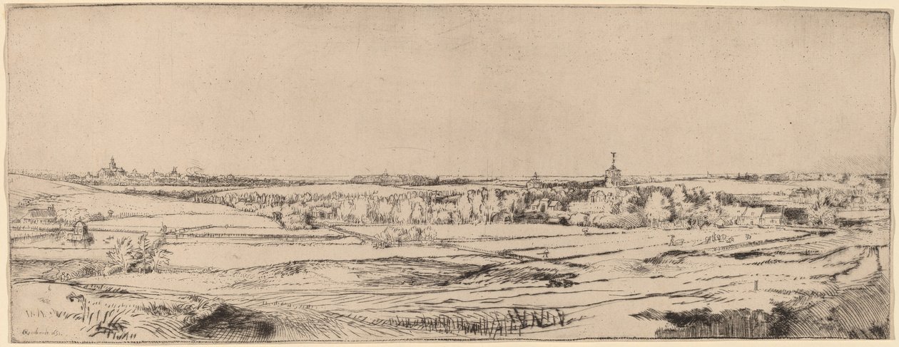 Landscape with a View toward Haarlem by Rembrandt van Rijn