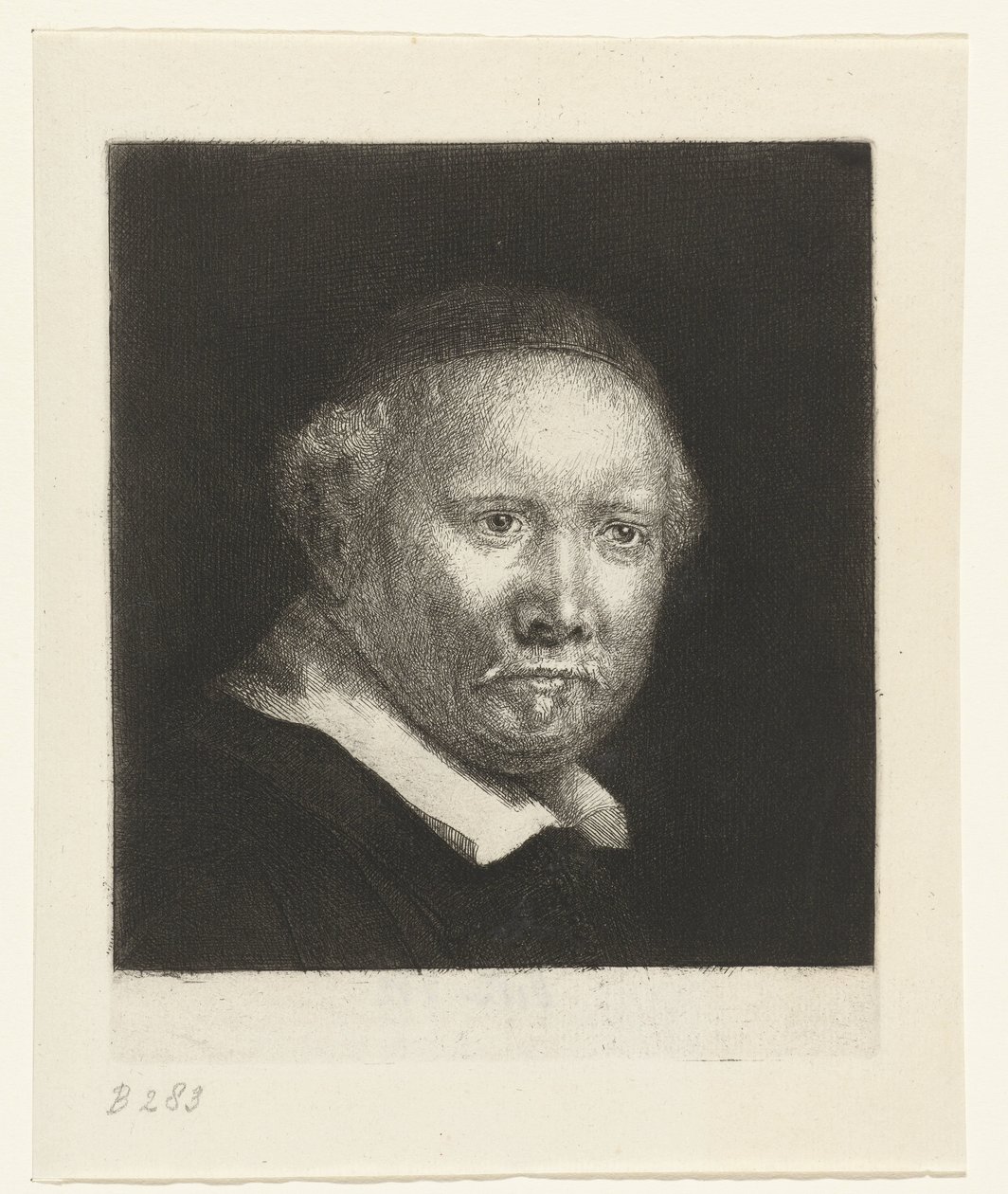 Lieven Willemsz. van Coppenol, Writing Master: The Larger Plate by Rembrandt van Rijn