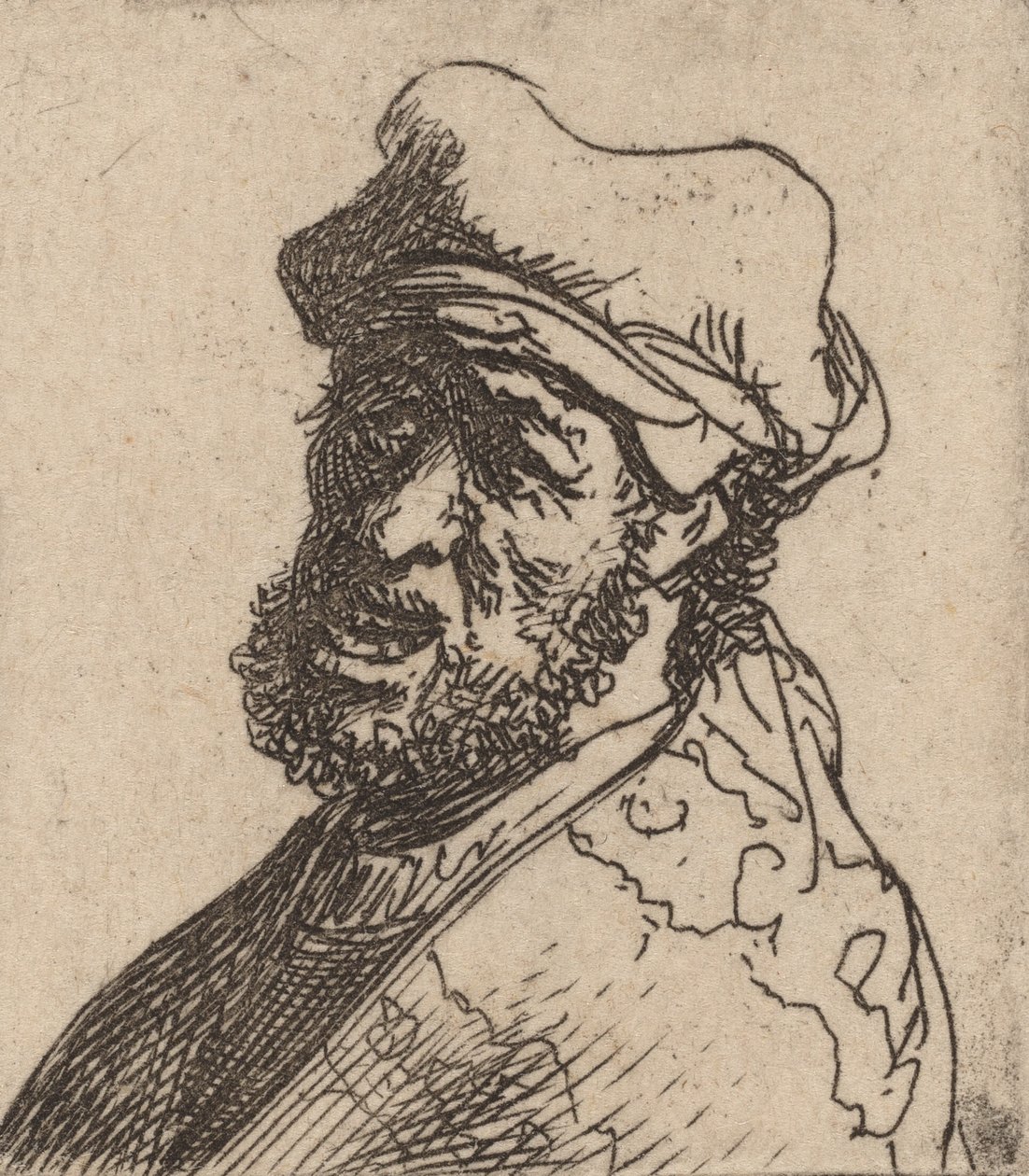 Man Crying Out, Three-Quarters Left by Rembrandt van Rijn