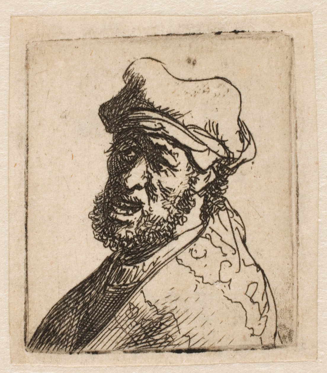 Man Crying Out, Three-Quarters Left: Bust by Rembrandt van Rijn