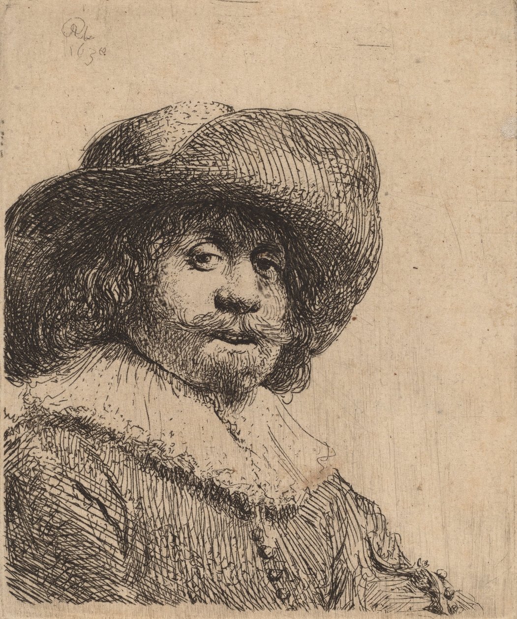 Man in a Broad-Brimmed Hat by Rembrandt van Rijn