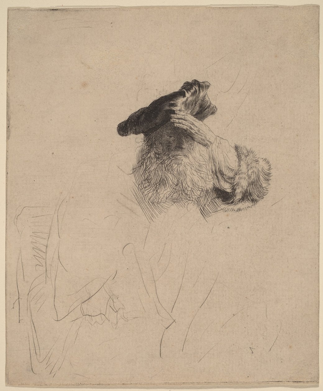 Old Man Shading His Eyes with His Hand by Rembrandt van Rijn