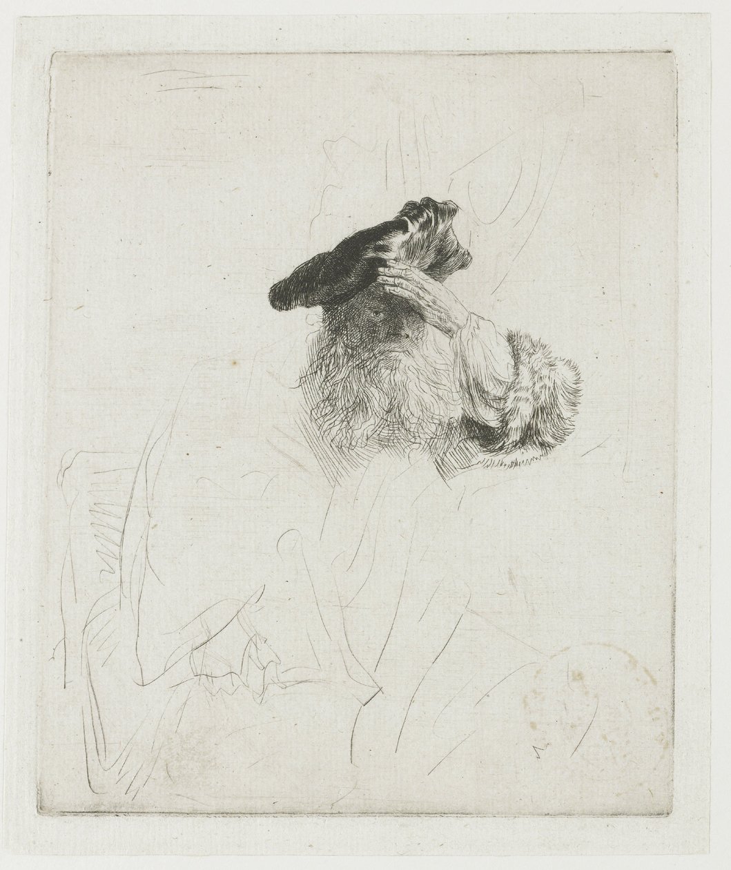 Old Man Shading His Eyes with His Hand by Rembrandt van Rijn