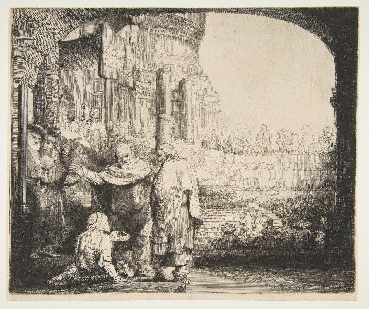 Peter and John Healing the Cripple at the Gate of the Temple, 1659 by Rembrandt van Rijn
