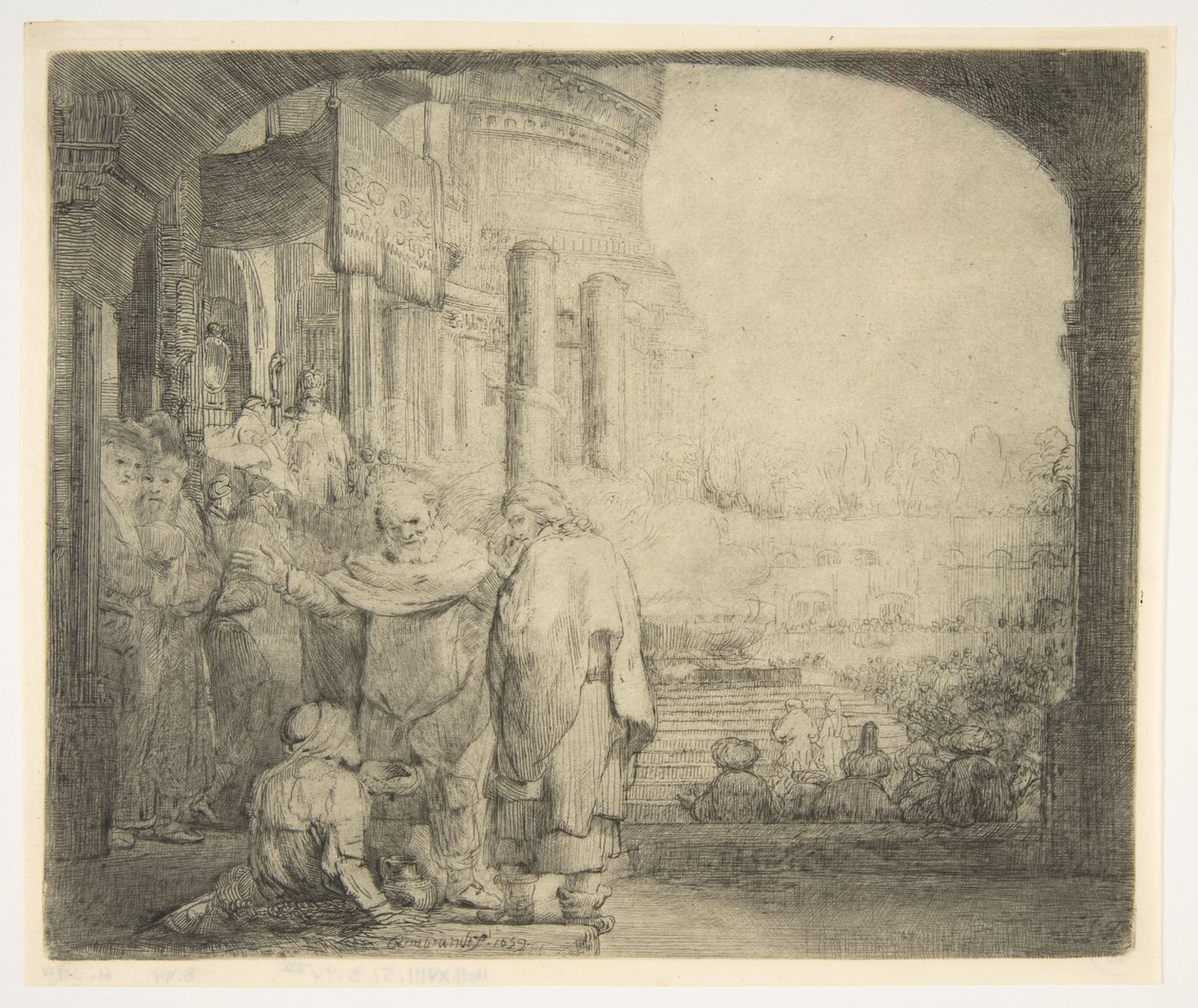 Peter and John Healing the Cripple at the Gate of the Temple by Rembrandt van Rijn