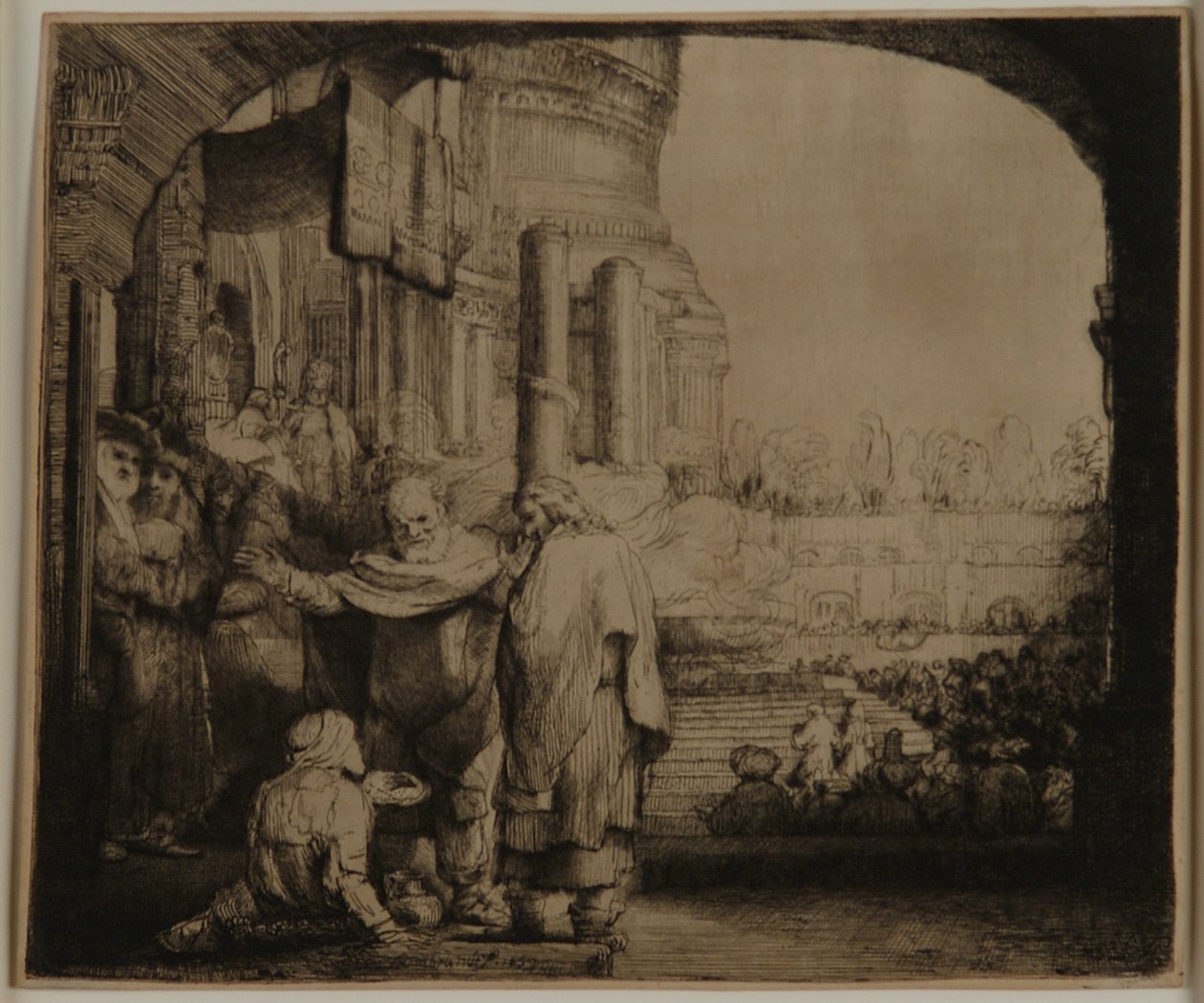 Peter and John at the Gate of the Temple by Rembrandt van Rijn