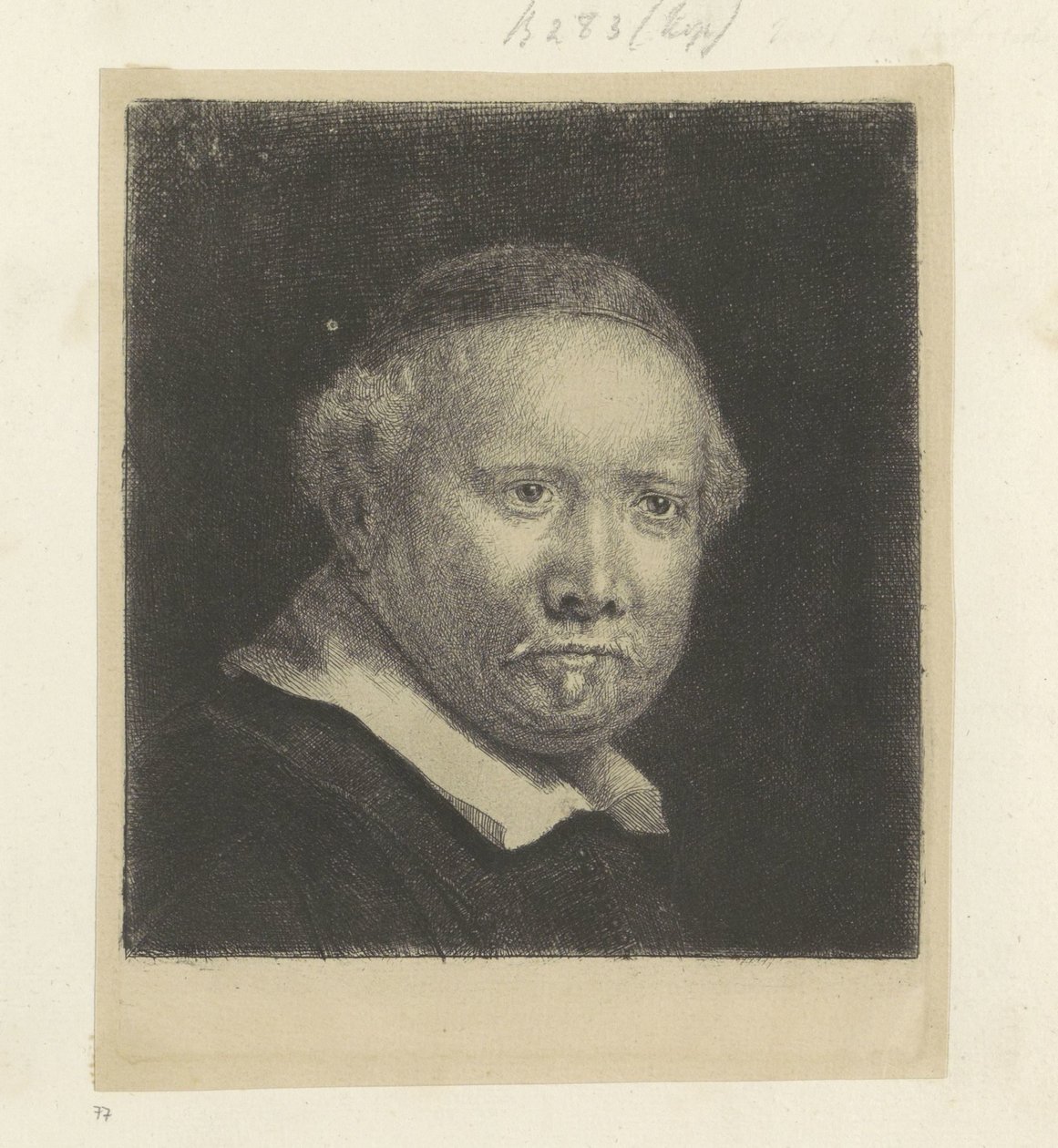 Portrait of the Writing Master Lieven Willemsz. van Coppenol: Large Plate by Rembrandt van Rijn