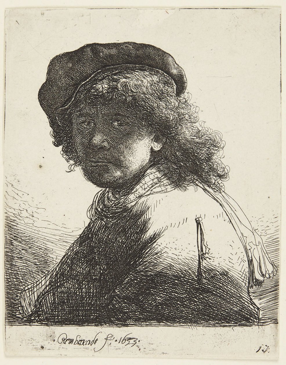 Rembrandt in Cap and Scarf by Rembrandt van Rijn