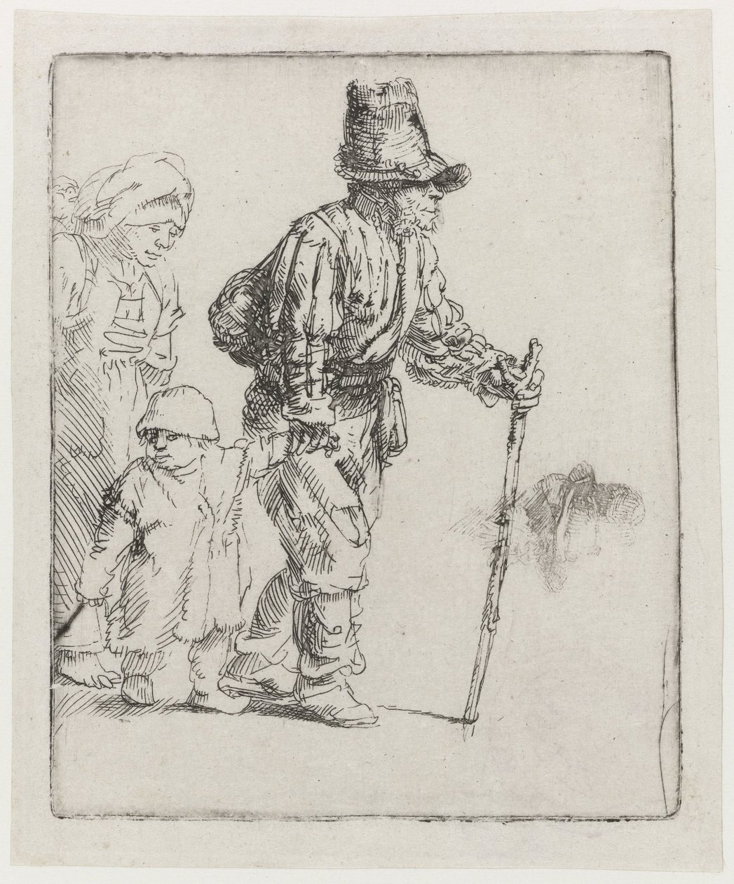 Wandering Peasant Family by Rembrandt van Rijn
