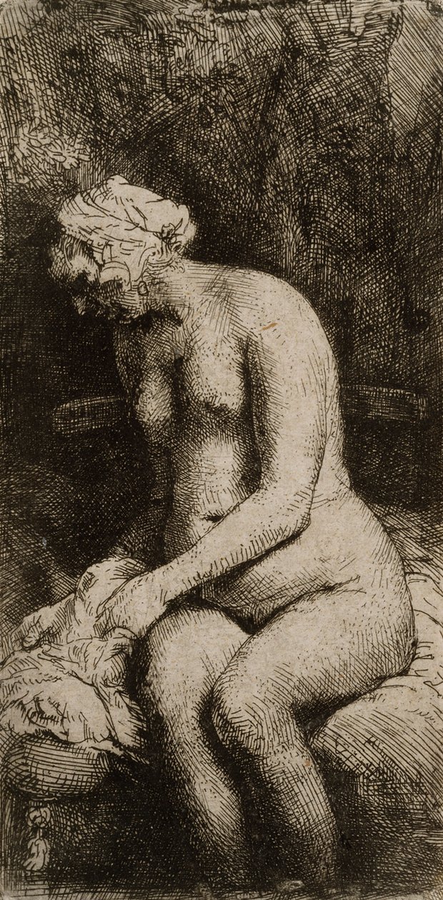 Seated Nude by Rembrandt van Rijn