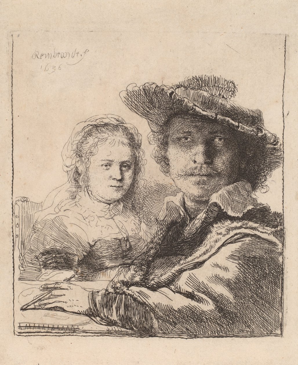 Self Portrait with Saskia by Rembrandt van Rijn