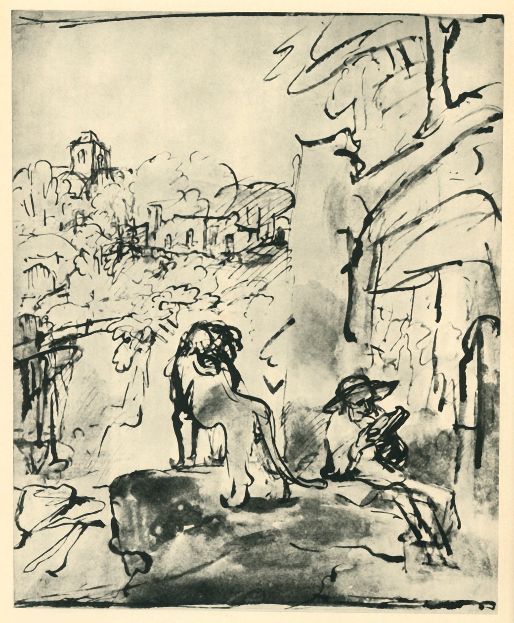 St Jerome Reading in a Landscape by Rembrandt van Rijn