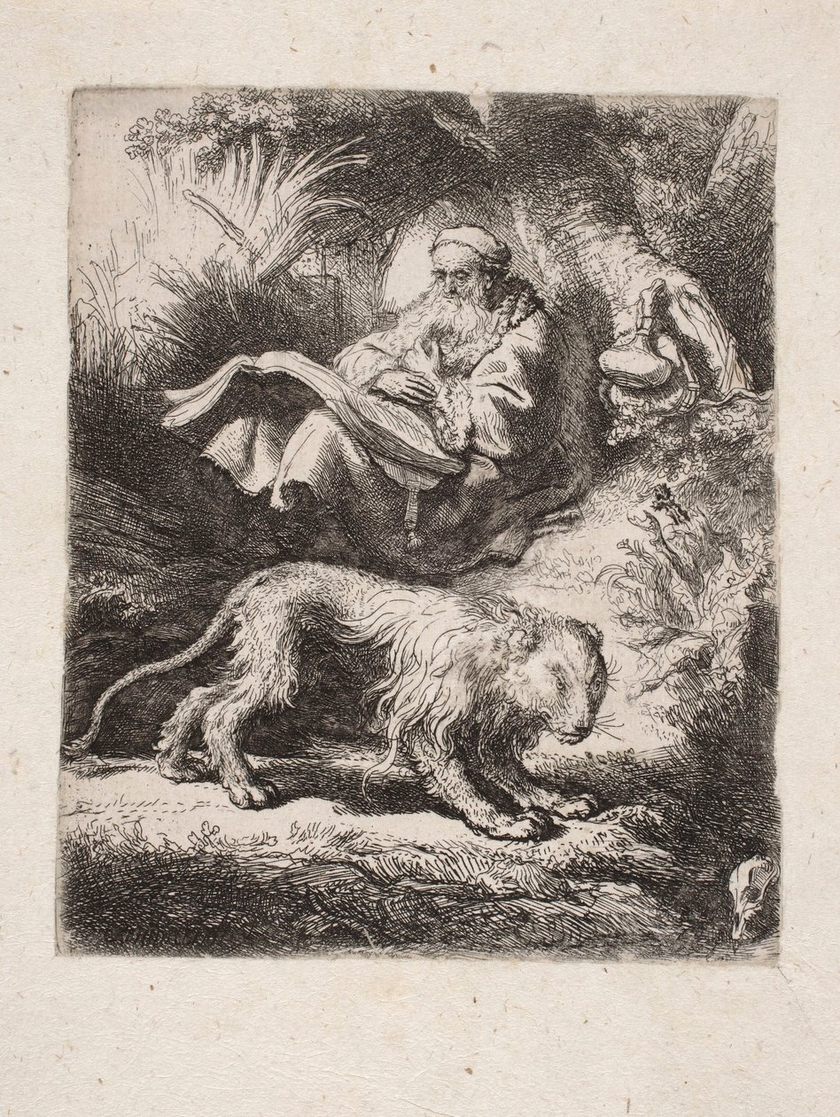 Saint Jerome Reading by Rembrandt van Rijn