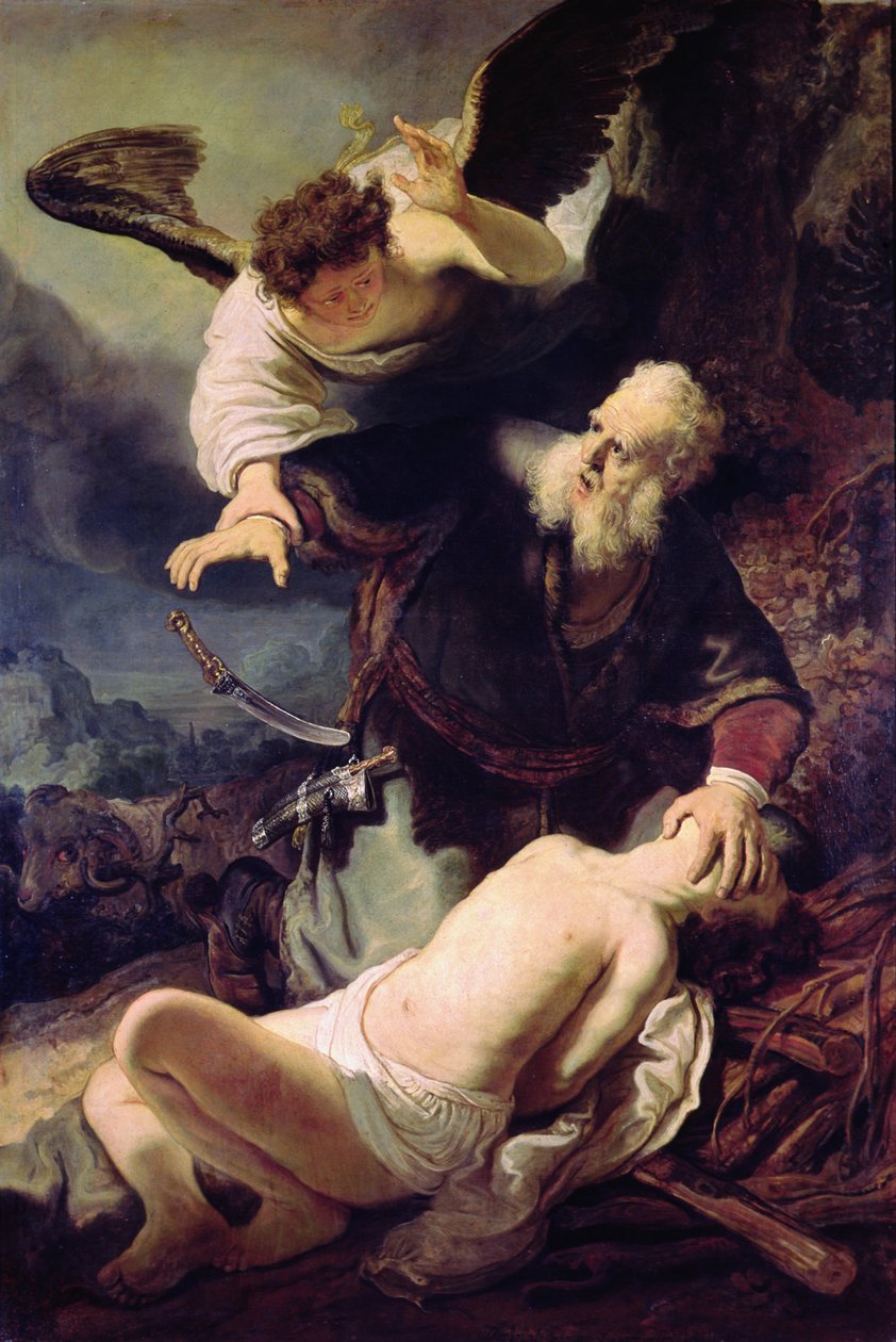 The Angel Stopping Abraham from Sacrificing Isaac, 1636 by Rembrandt van Rijn