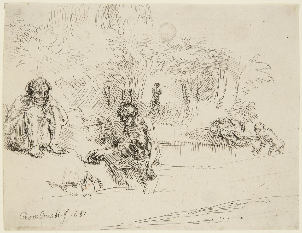 The Bathers by Rembrandt van Rijn