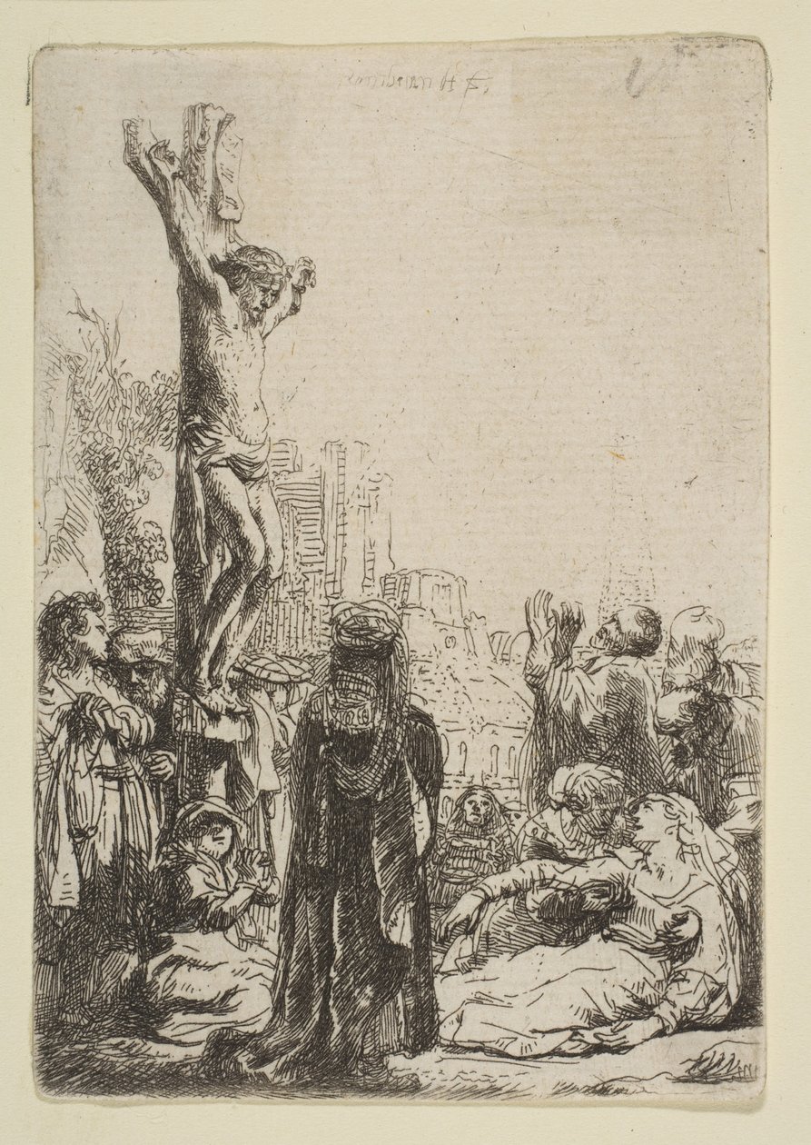 The Crucifixion: Small Plate by Rembrandt van Rijn