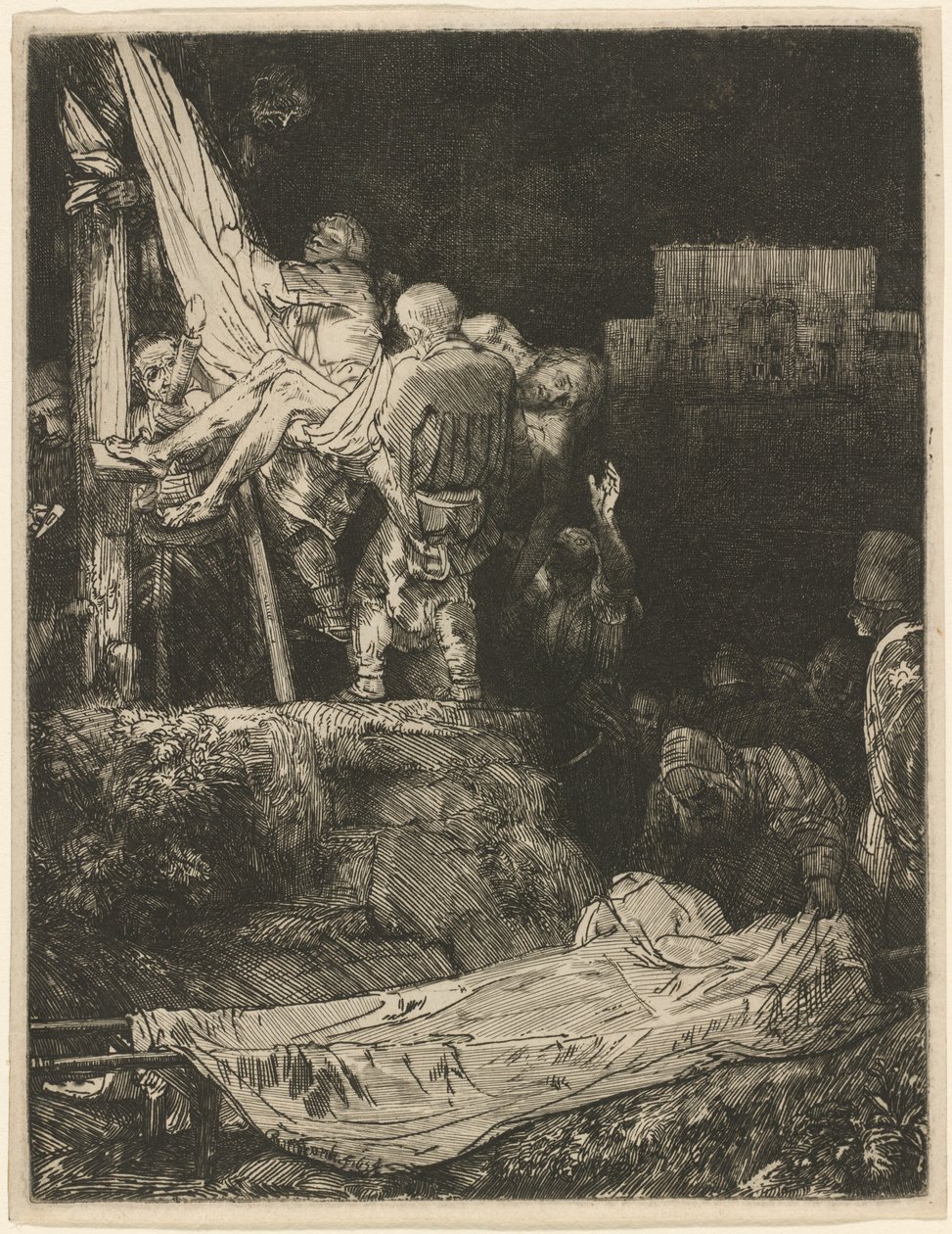 The Descent from the Cross by Torchlight by Rembrandt van Rijn