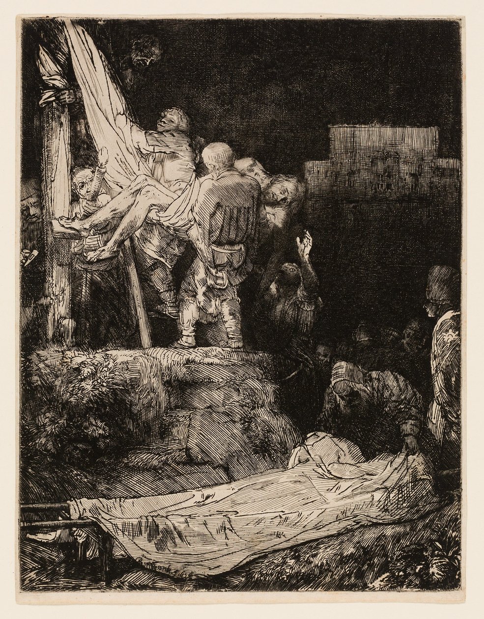The Descent from the Cross by Torchlight by Rembrandt van Rijn