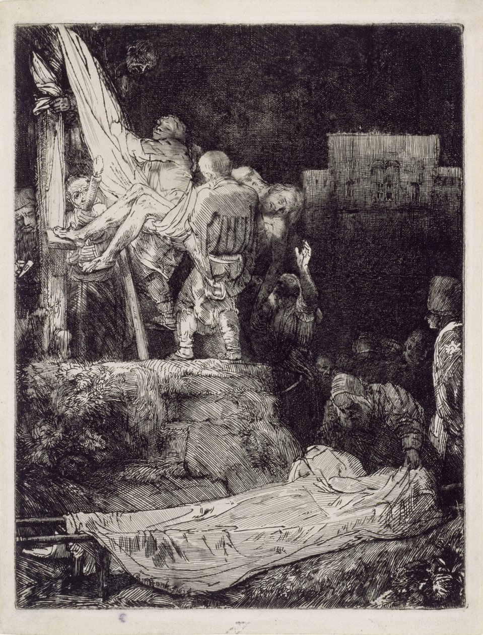 The Descent from the Cross by Torchlight by Rembrandt van Rijn