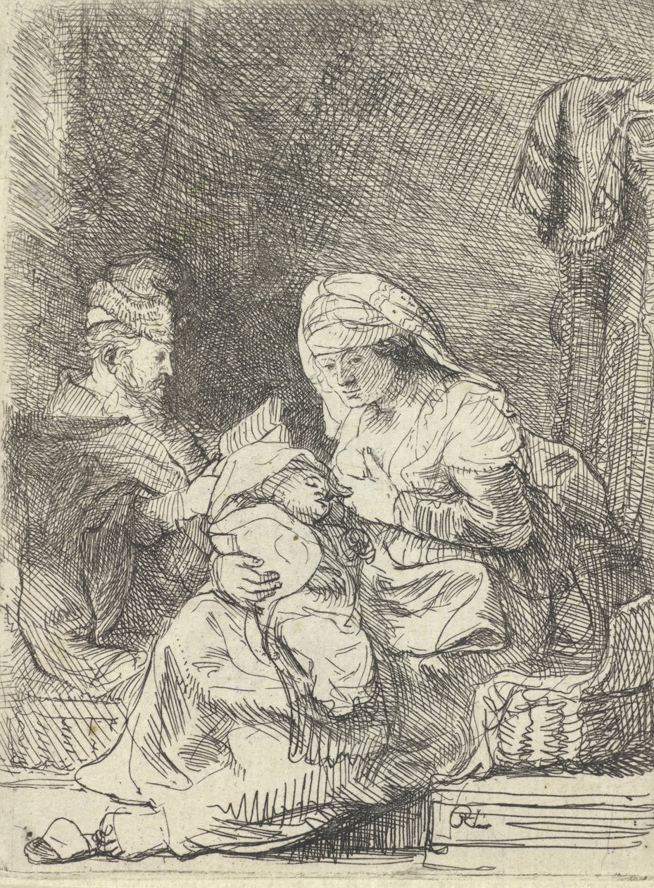 The Holy Family by Rembrandt van Rijn