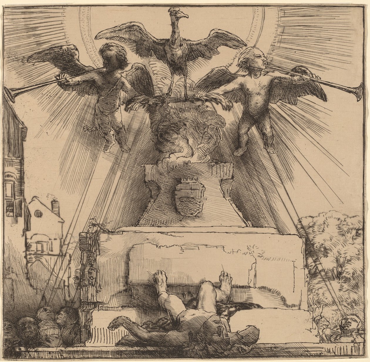 The Phoenix or the Statue Overthrown by Rembrandt van Rijn