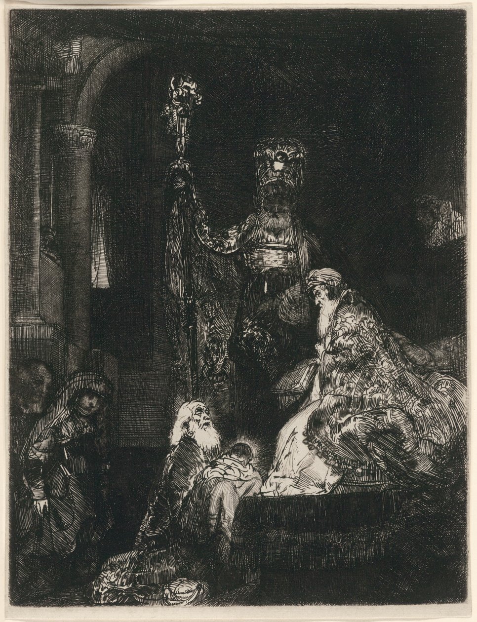 The Presentation in the Temple in the Dark Manner by Rembrandt van Rijn
