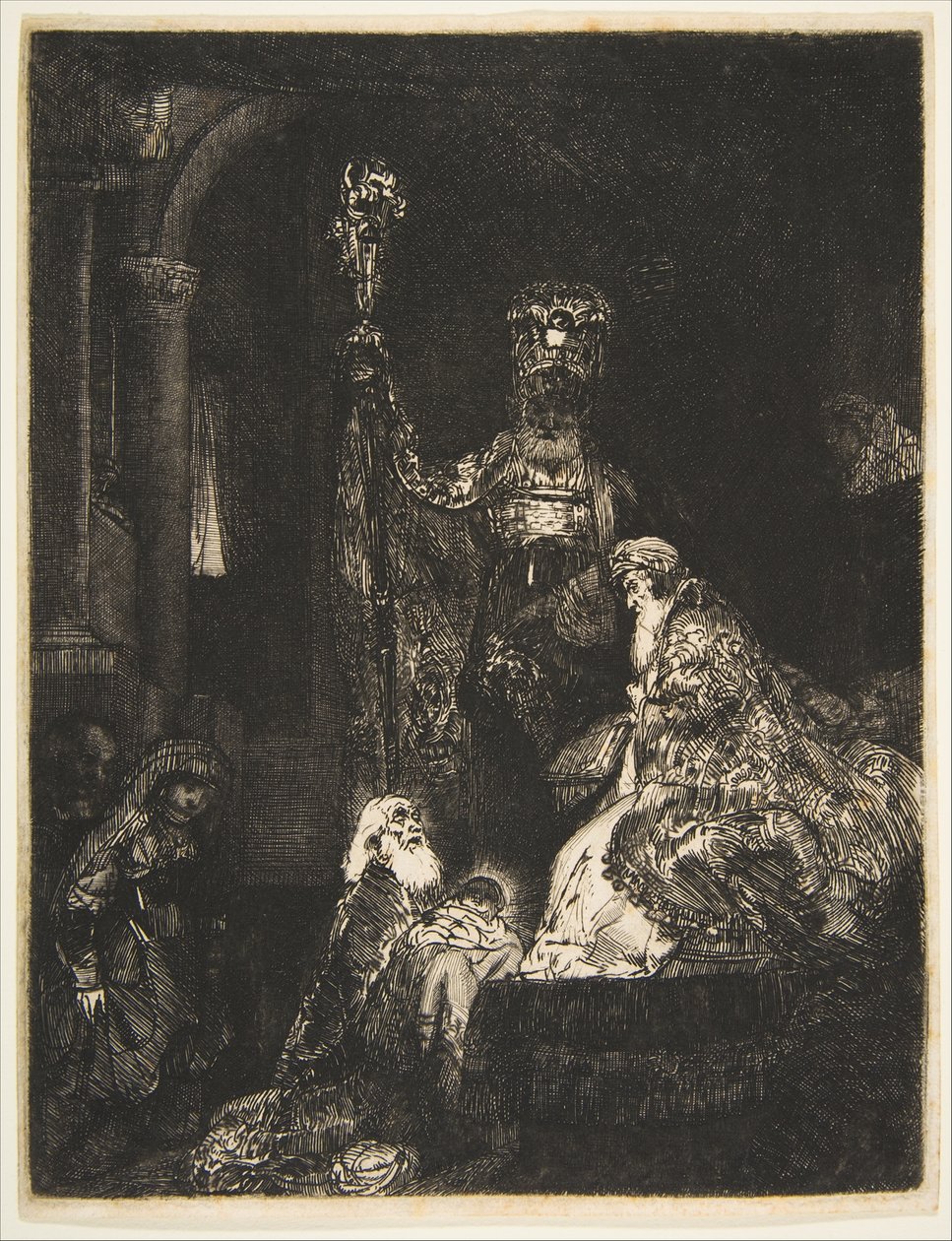 The Presentation in the Temple in the Dark Manner by Rembrandt van Rijn