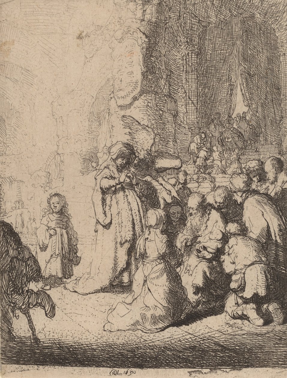 The Presentation in the Temple with the Angel: Small Plate by Rembrandt van Rijn