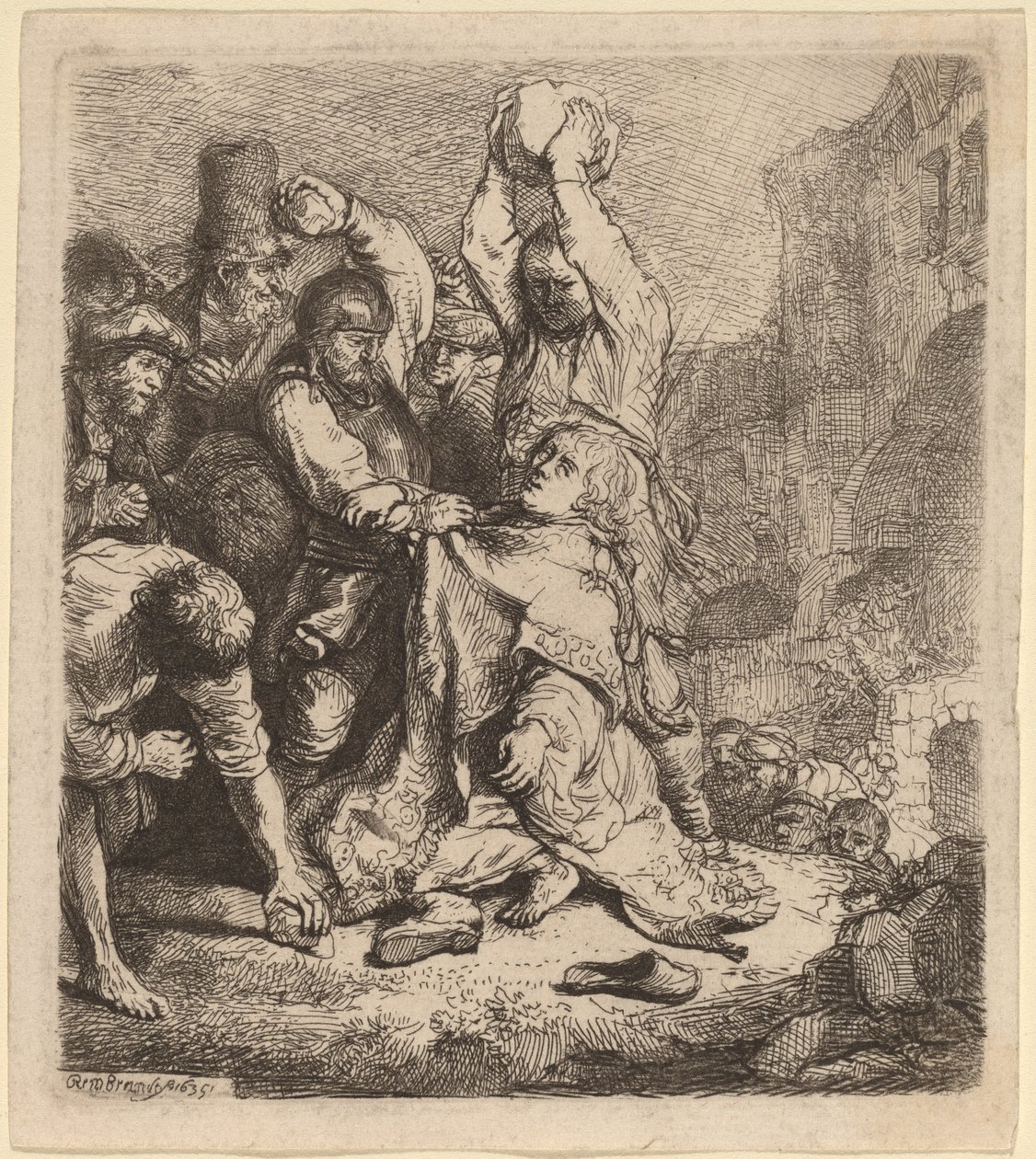 The Stoning of Saint Stephen by Rembrandt van Rijn