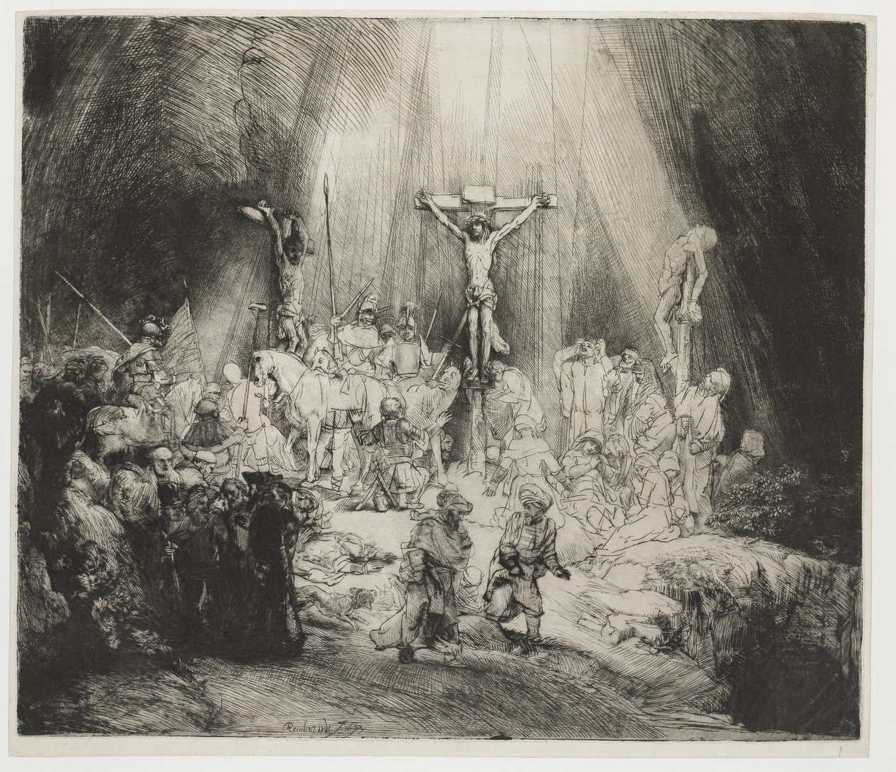 The Three Crosses by Rembrandt van Rijn