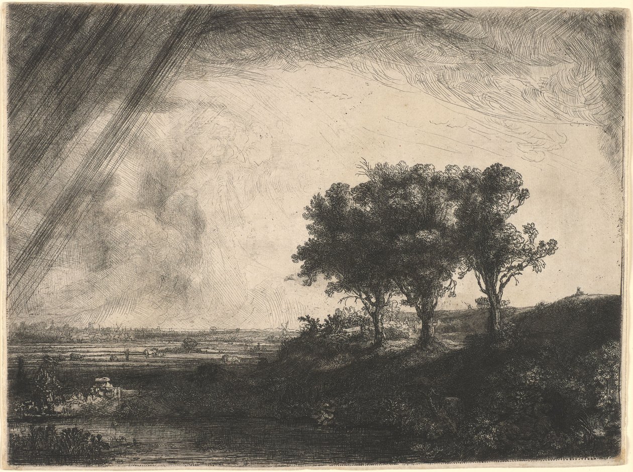 The Three Trees by Rembrandt van Rijn