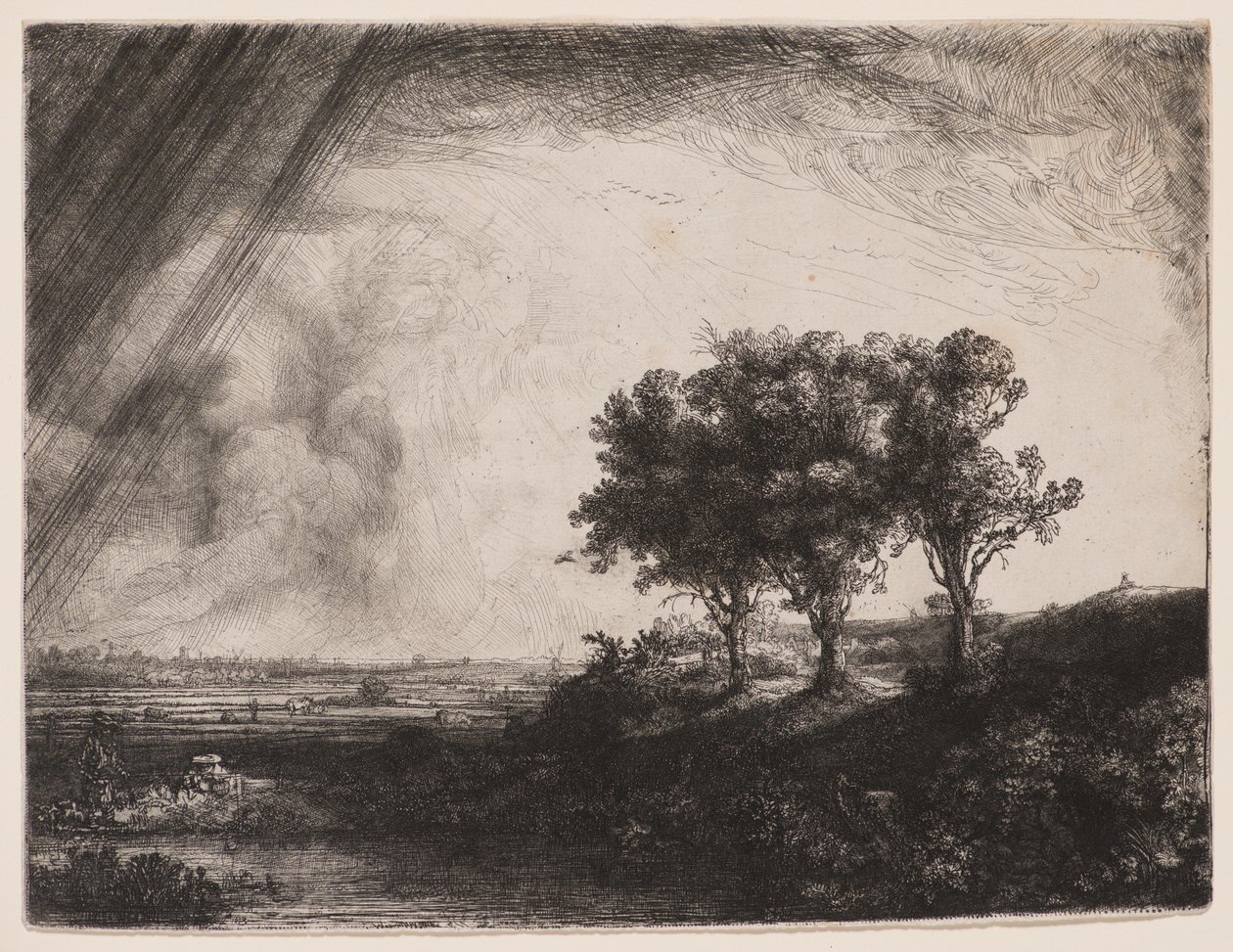 The Three Trees by Rembrandt van Rijn