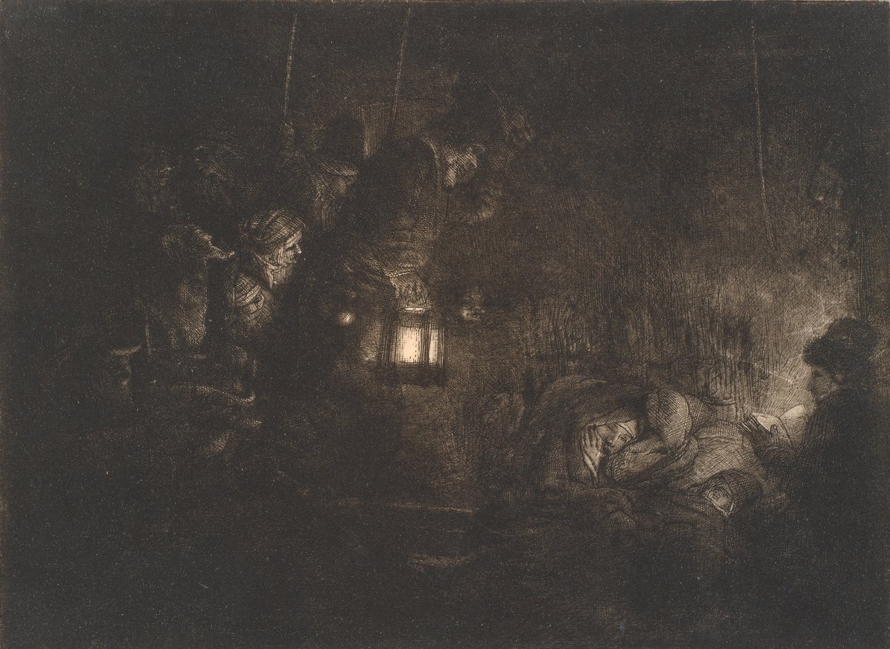 The Adoration of the Shepherds: A Night Piece by Rembrandt van Rijn
