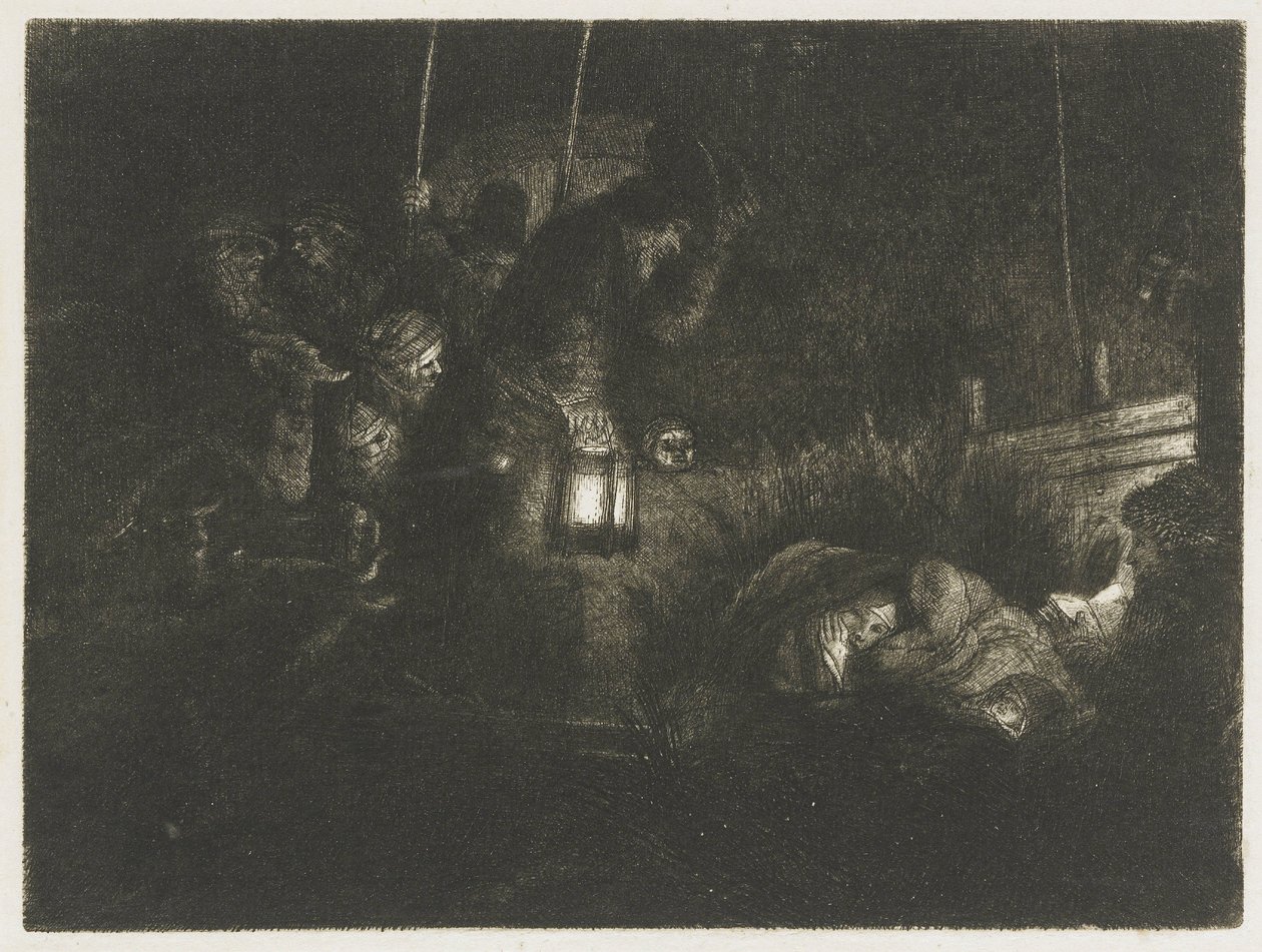 The Adoration of the Shepherds: A Night Piece by Rembrandt van Rijn