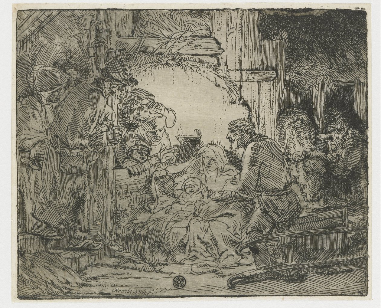 The Adoration of the Shepherds: With the Lamp by Rembrandt van Rijn