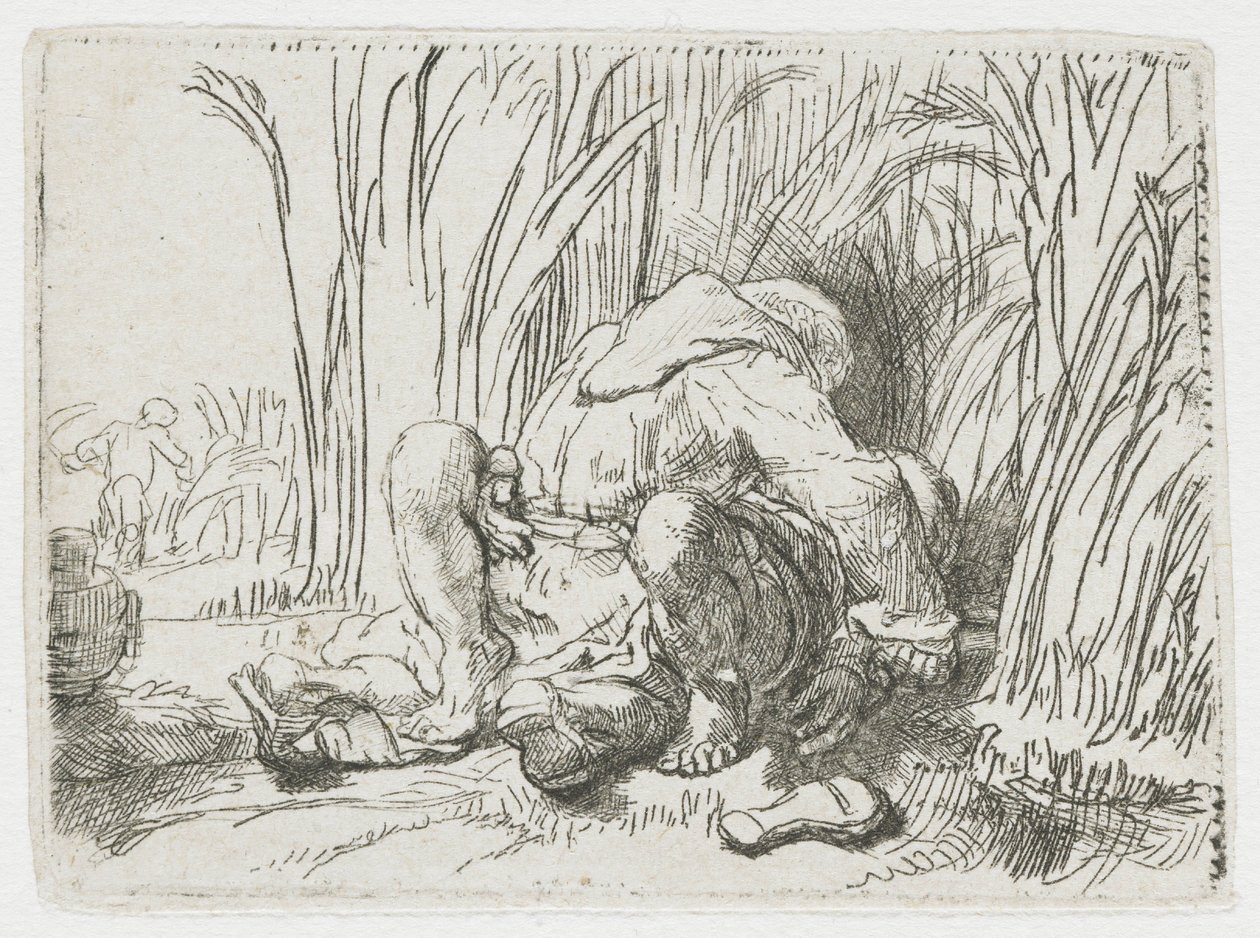 The Monk in the Cornfield by Rembrandt van Rijn