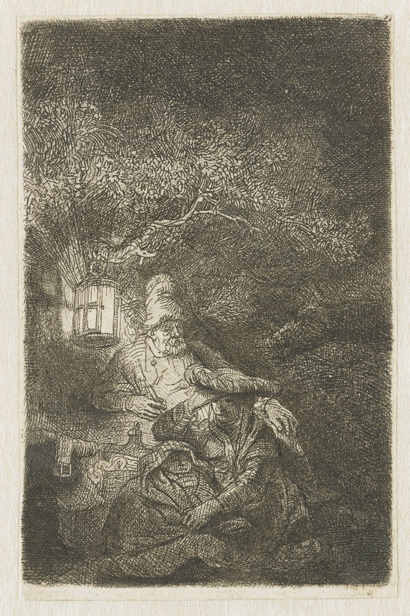 The Rest on the Flight into Egypt: A Night Piece by Rembrandt van Rijn