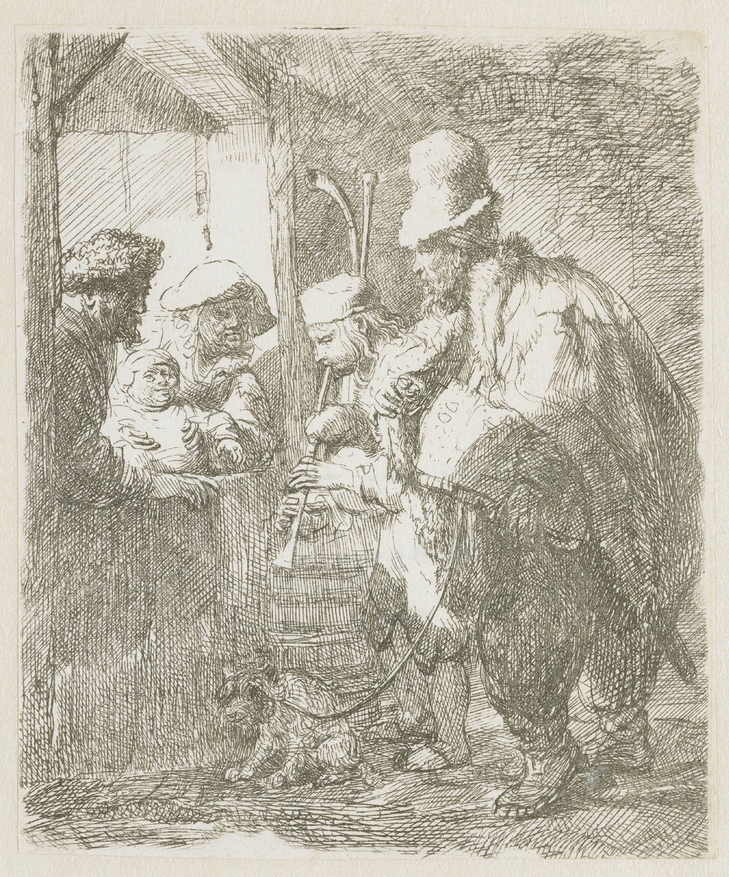 The Strolling Musicians by Rembrandt van Rijn