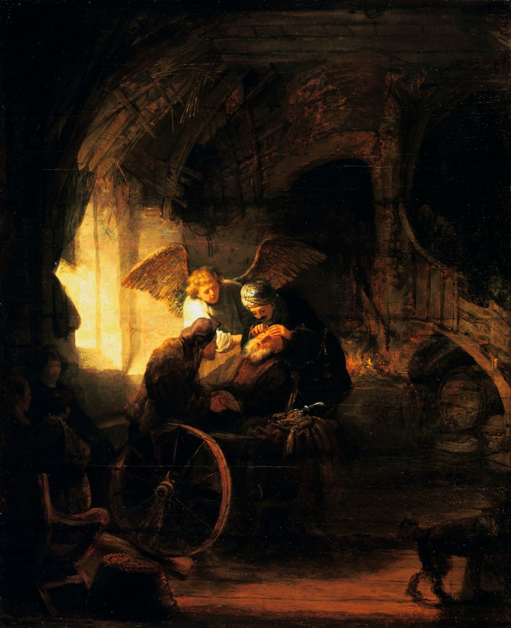 Tobias Returns Sight to His Father by Rembrandt van Rijn